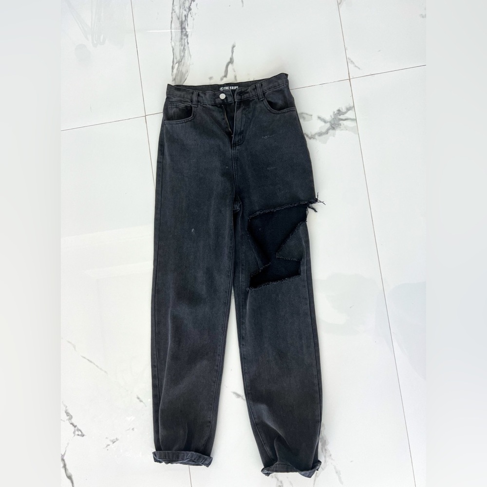 THE KRIPT- Black Denim High rise Jeans
